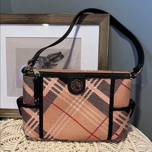 Spartina 449 Pink and Black Plaid Shoulder Bag